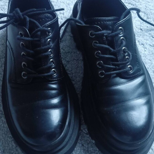 Zara black chunky loafers oxford shoes like new, size 39