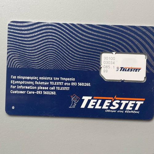 Telestet mobile phone card used, old