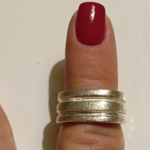 Silver ring 925 new, size 54