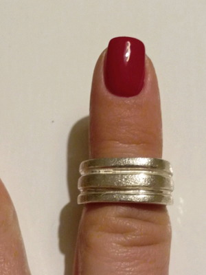 Silver ring 925 new, size 54