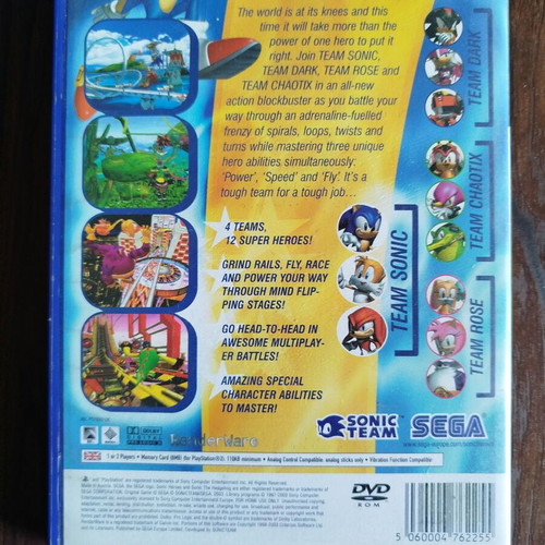 Sonic Heroes PS2 game non-working, used