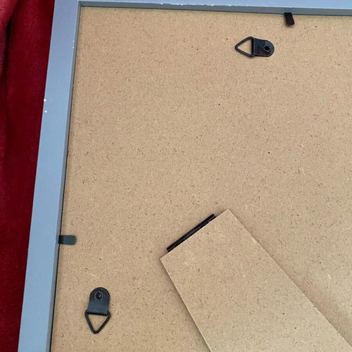 Wooden frame gray like new with hanging loops