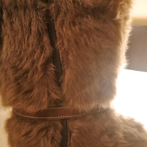 Children's boots used with brown synthetic fur, size 29