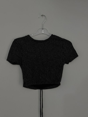 Crop top with shimmer size S like new, black