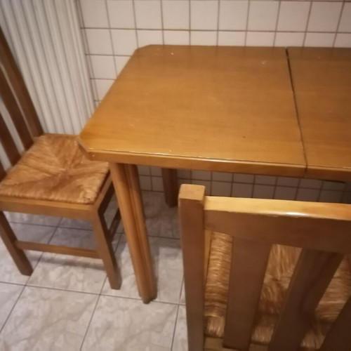 Wooden kitchen table with 3 chairs