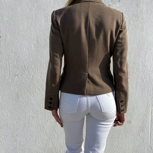 Max & Co jacket like new, brown with leather details