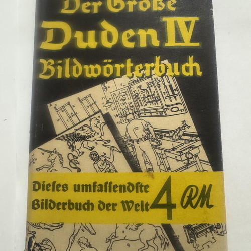 Der Grosse Duden IV Bildwörterbuch German illustrated dictionary 1938