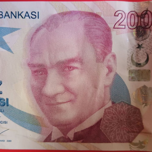 Lot 295 Turkish lira banknotes used