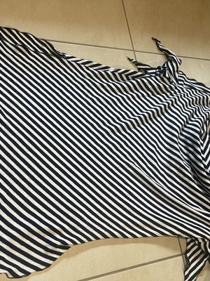 Striped women's blouse Leben Fashion like new, side opening, smile collar