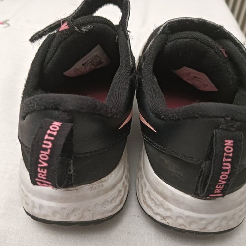 Nike Revolution athletic shoes like new, size 31, black for girls