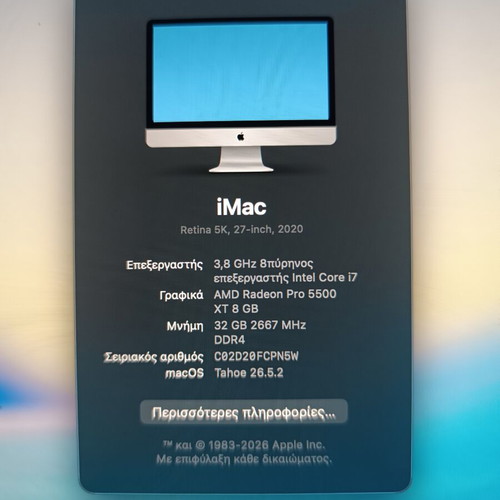 Apple iMac 27-inch i7 2020 like new