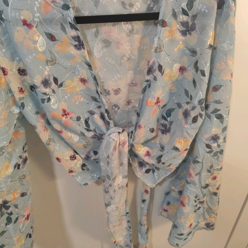 Dream set pants and crop top shirt, linen-like silk fabric, no L/XL