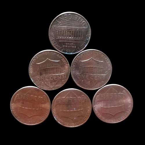 US 1 Cent Coins Lincoln used, set of 6 (2006-2018)