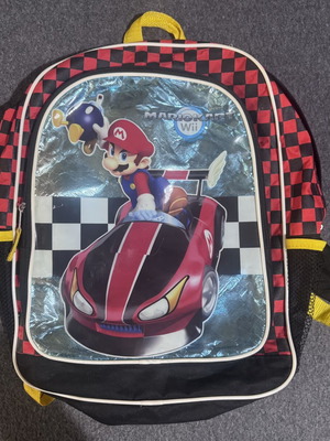 Τσάντα πλάτης Super Mario Kart Wii μεταχειρισμένη, 40x35cm