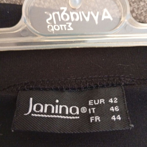 Janina μίνι ελαστική φούστα size XL με κεντητό σχέδιο σαν καινούργιο, μαύρη πολύχρωμη