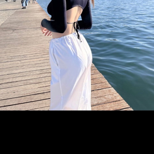 Black backless blouse new, size S