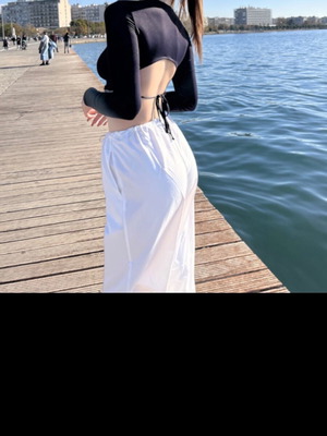 Black backless blouse new, size S
