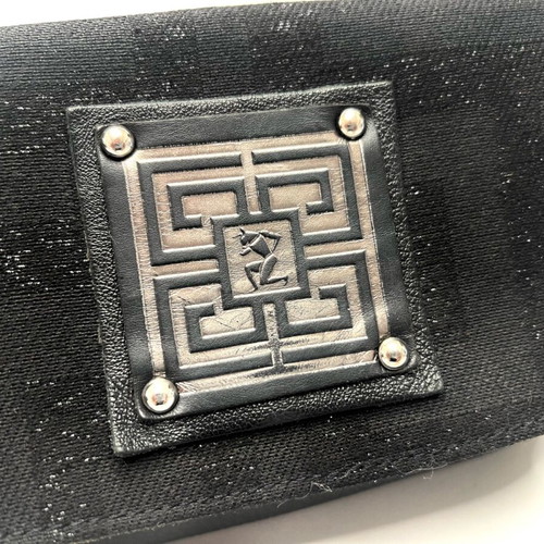 Ames cloth beltbag used, black with minor clasp damage
