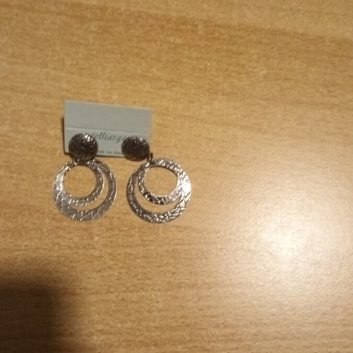 Silver earrings, new in box from Italy