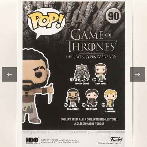 Game of Thrones Khal Drogo Funko Pop! signed by Jason Momoa