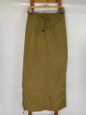 Vintage Joy Olive Khaki Cargo Maxi Skirt used, elastic waist