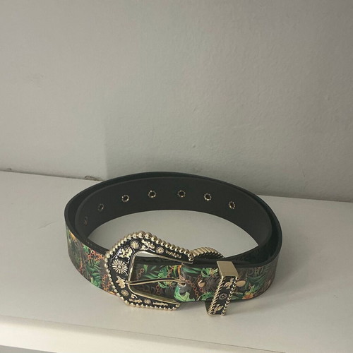 Belt with Parrot Pattern new, multicolored, size 115