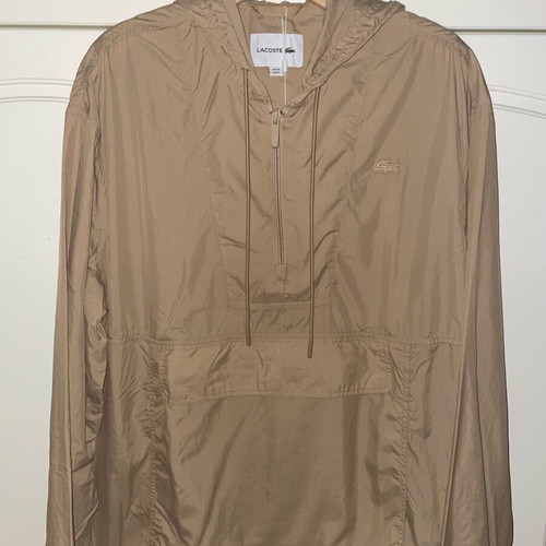 Lacoste jacket new, ultra thin waterproof windbreaker beige