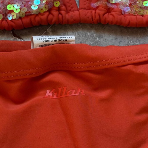 Killah women's swimsuit orange with sequins like new