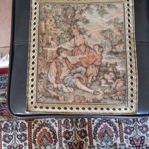 Tapestry used with gold embroidery and border
