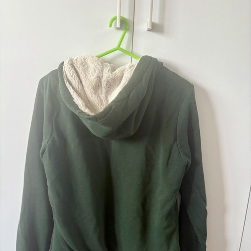 Esmara green jacket with fur lining small like new
