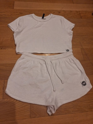 H&M terry cloth set like new, white