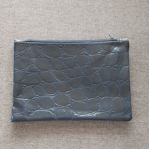 Handmade blue clutch bag from leatherette new