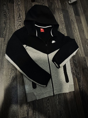 Nike Tech Fleece hoodie black and grey like new