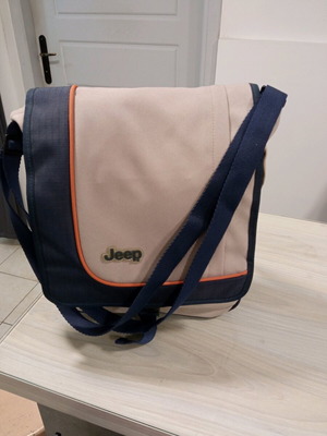 Jeep shoulder bag new, beige and blue