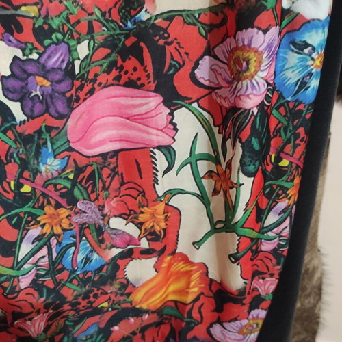 Gucci vintage dress new with tags, colorful floral and leopard print