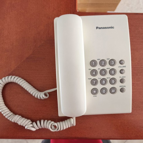 Panasonic KX TS500FX telephone used, white, wired