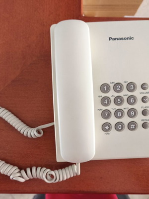 Panasonic KX TS500FX telephone used, white, wired