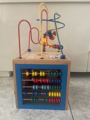 Wooden activity toy used