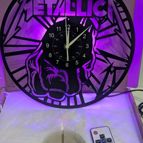 Metallica wall clock with led lighting and analog display new