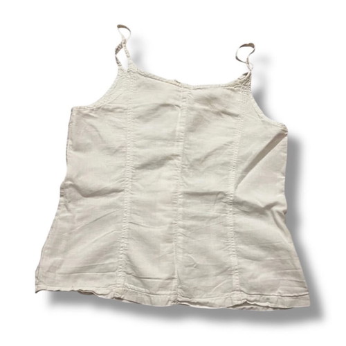 White vintage fairycore button-up top like new, size M