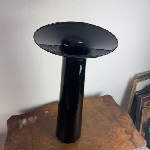 Black vase used, large size 55 cm height