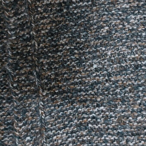 Knitted sleeveless sweater cardigan used, large, buttonless, multicolor mohair