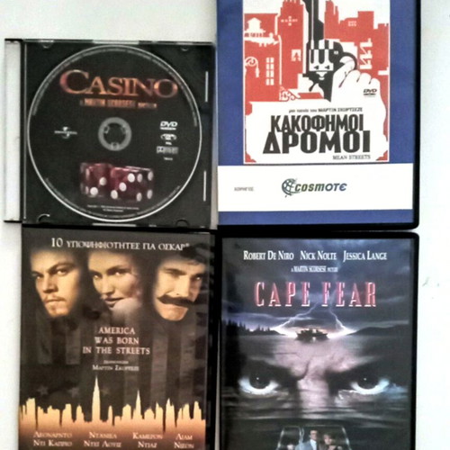 Martin Scorsese DVD movie set of 4 with Greek subtitles, mixed condition