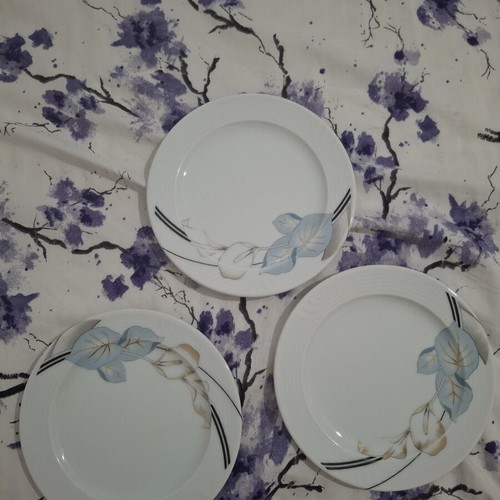 Three small plates used, 1990s