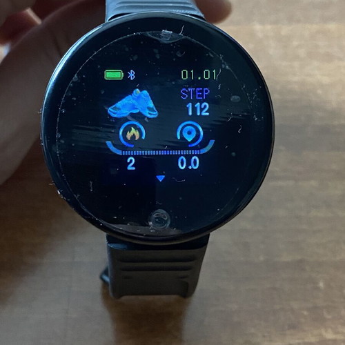 Smartwatch with round screen, black, new, functional