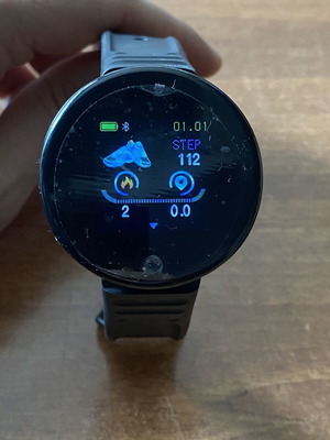 Smartwatch with round screen, black, new, functional