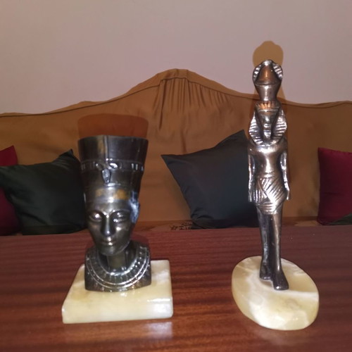 Collectible figurines Egyptian deities used, set of 2