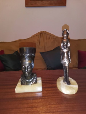 Collectible figurines Egyptian deities used, set of 2