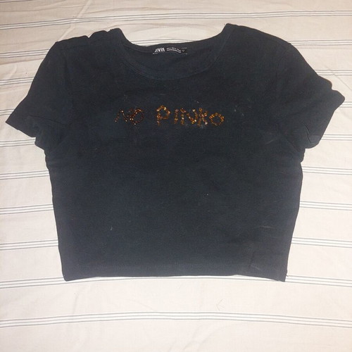 Zara short-sleeve t-shirt used, size S, black