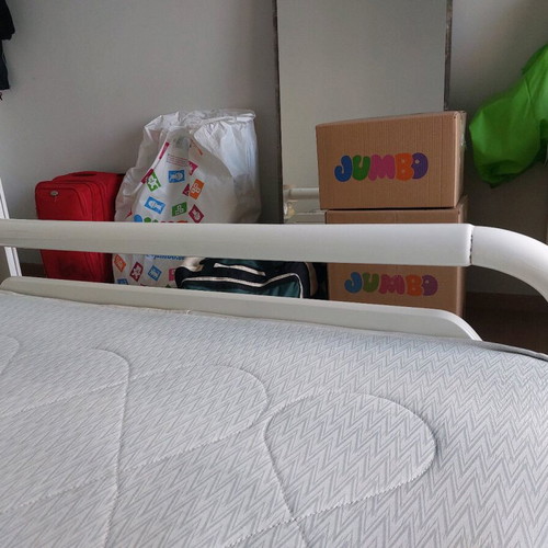 Double bed with mattress like new, wooden 1.40x2.00